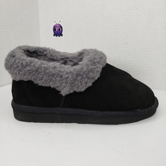 Aussie Merino Wool Albury Black Suede Pull On Boots Sz 6M Cozy-Warm In-out Wear - Picture 3 of 9